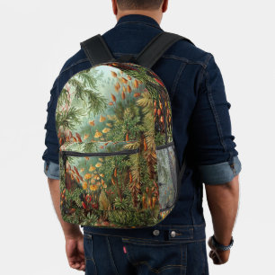 Vintage Muscinae, Moss Plants by Ernst Haeckel Printed Backpack