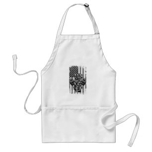 Vintage Muscle Car Piston American Flag Funny Mech Standard Apron