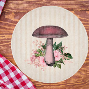 Vintage Mushroom and Floral Compilation Cutting Board