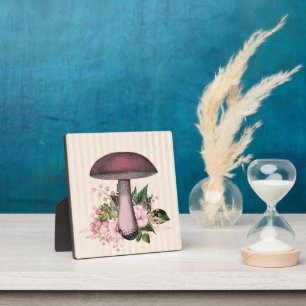 Vintage Mushroom and Floral Compilation Plaque