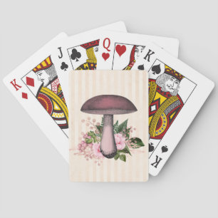 Vintage Mushroom and Floral Compilation Playing Cards