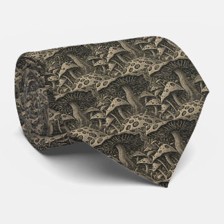 Vintage Mushroom Botanical Art Tie