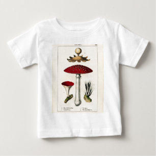 Vintage Mushroom Botanical Print Baby T-Shirt