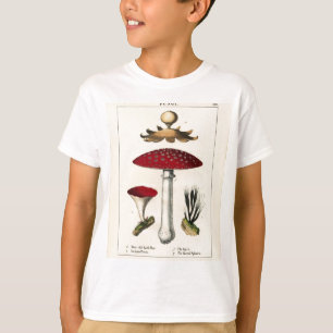 Vintage Mushroom Botanical Print T-Shirt