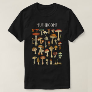 Vintage Mushroom Chart  T-Shirt