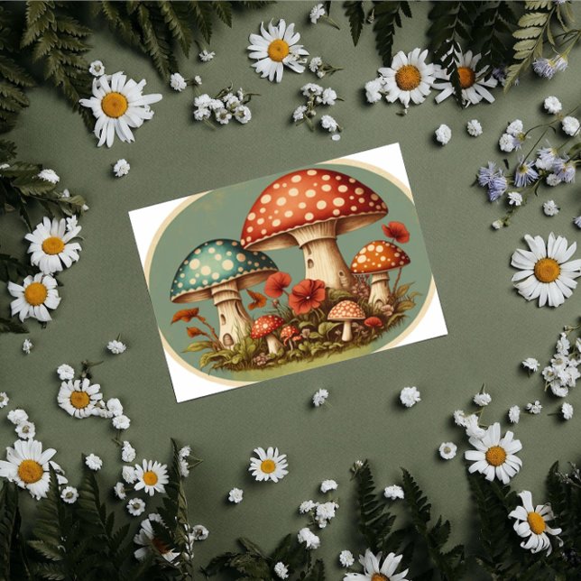 Vintage Mushroom Decoupage Oval Tissue Paper (Creator Uploaded)