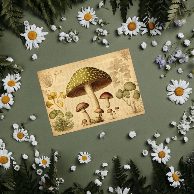 Vintage Mushroom Decoupage Paper (Creator Uploaded)