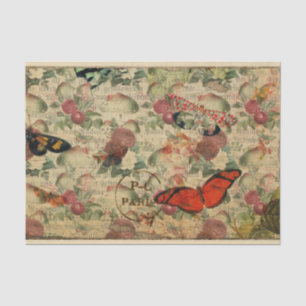 Vintage Mushroom Ephemera Design Series 3 Tissue Paper