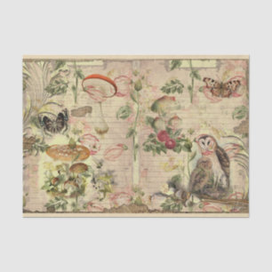 Vintage Mushroom Ephemera Design Series 6 Tissue Paper