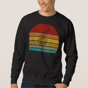 Vintage Mushroom Hunter Mycology Shroom Forager Ve Sweatshirt