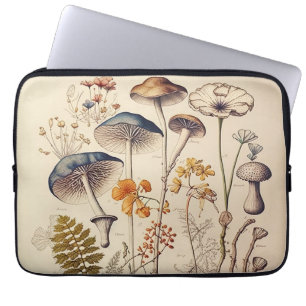Vintage Mushroom Naturalist Laptop Sleeve