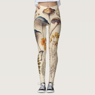 Vintage Mushroom Naturalist Leggings