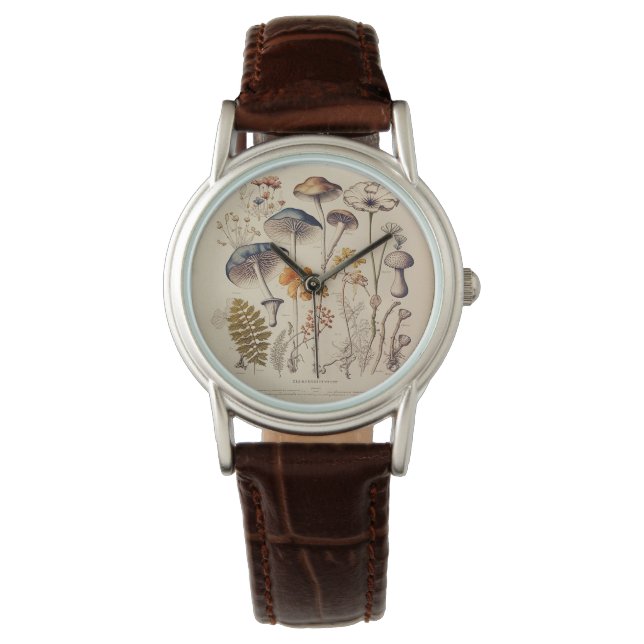 Vintage Mushroom Naturalist Watch (Front)