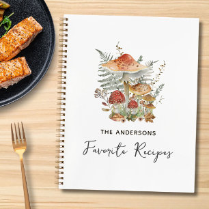 Vintage Mushroom Personalised Family Recipe Book