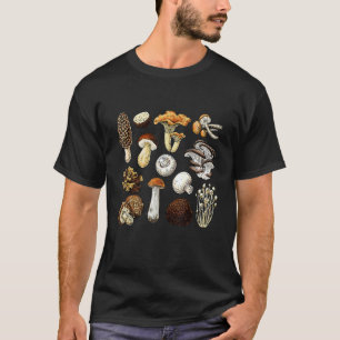 Vintage Mushroom Retro Fungi Foraging Mycology T-Shirt
