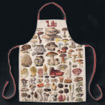 Vintage Mushrooms By Adolphe Millot Personalised Apron<br><div class="desc">Mushroom vintage drawing by Adolphe Millot. Elegant customised colourful design,  makes a lovely personalised gift. Add a name or monogram initial for a personal touch.</div>