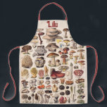 Vintage Mushrooms By Adolphe Millot Personalised Apron<br><div class="desc">Mushroom vintage drawing by Adolphe Millot. Elegant customised colourful design,  makes a lovely personalised gift. Add a name or monogram initial for a personal touch.</div>