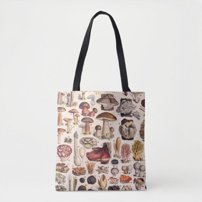 Vintage Mushrooms By Adolphe Millot Tote Bag (Front)