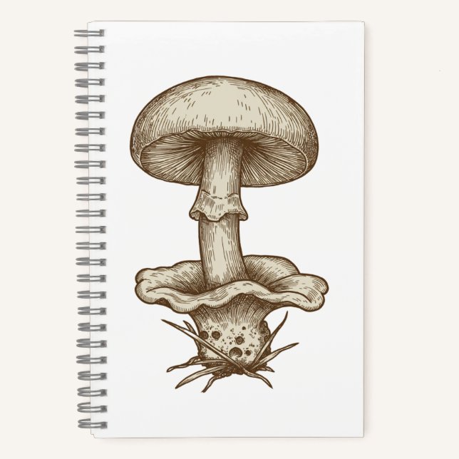 Vintage Mushrooms Notebook (Front)