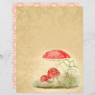 Vintage Mushrooms Scrapbook Paper - Marple Hall