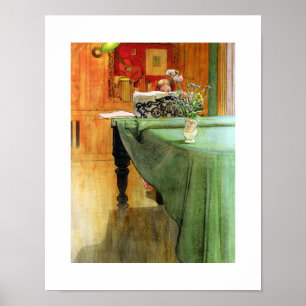 Vintage Music Art Girl Playing Piano Musician Post Poster