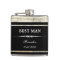 Vintage Music Black BEST MAN Wedding Flask