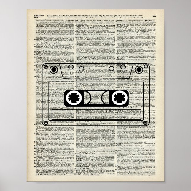 Vintage Music Cassette Poster (Front)