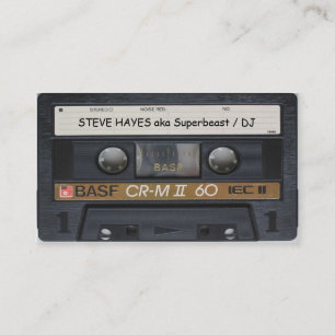 Vintage Music Cassette Tape Look Business Card