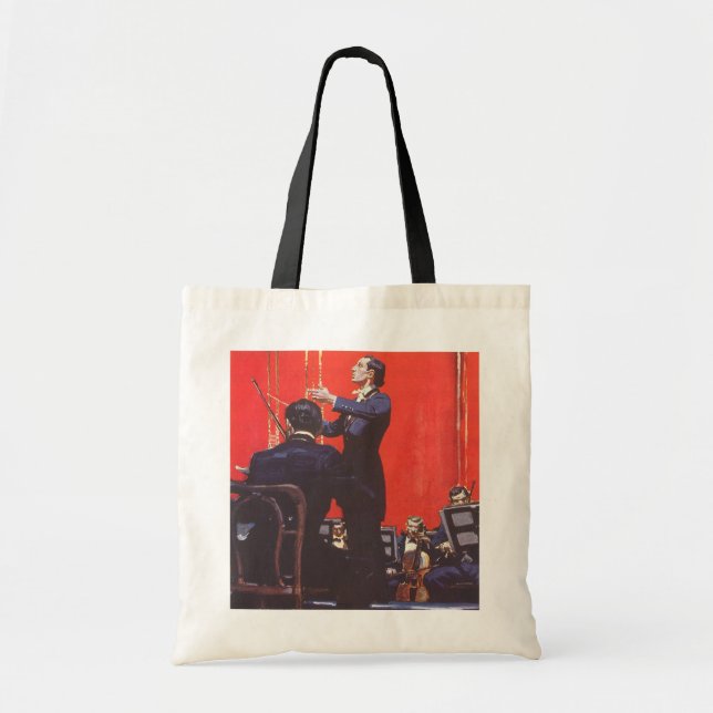 Vintage Music, Conducting an Orchestra Tote Bag (Front)