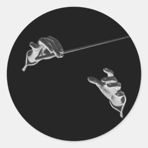 Vintage Music, Conductor's Hands with a Baton Classic Round Sticker