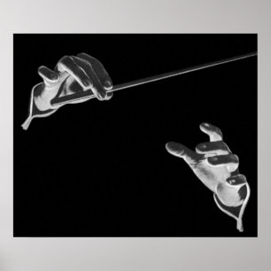 Vintage Music, Conductor's Hands with a Baton Poster