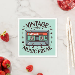 Vintage Music Freak Napkin