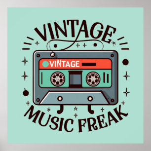 Vintage Music Freak Poster