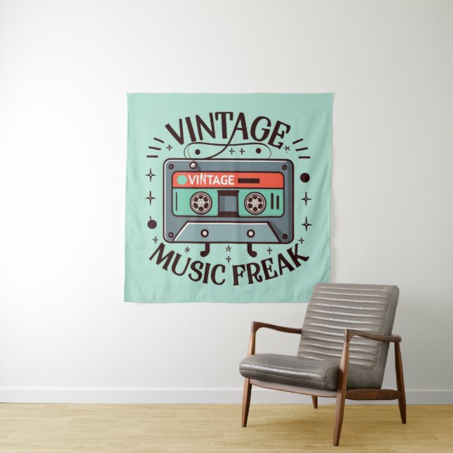 Vintage Music Freak Tapestry (In Situ)