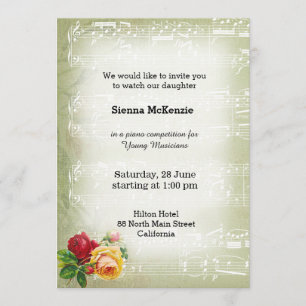 Vintage Music Invitation