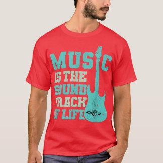 Vintage Music Is The Sound Track Of Life Guitar Mu T-Shirt