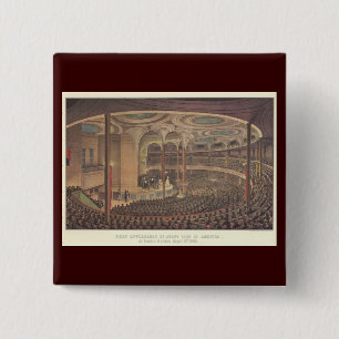 Vintage Music, Jenny Lind, Swedish Opera Singer 15 Cm Square Badge