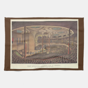 Vintage Music, Jenny Lind, Swedish Opera Singer Tea Towel