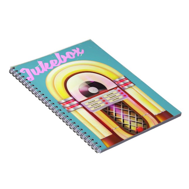 Vintage Music Jukebox Notebook (Right Side)