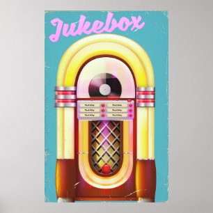 Vintage Music Jukebox Poster