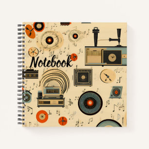Vintage Music & Lined Notebook