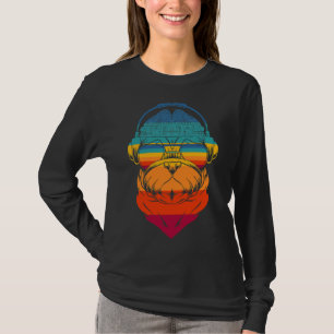 Vintage Music Loving, Headphone Wearing, Disc Jock T-Shirt