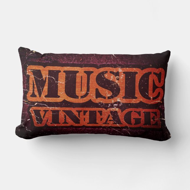 Vintage Music Lumbar Cushion (Front)