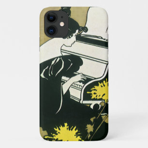 Vintage Music, Miss Traumerei Playing Piano, Reed iPhone 11 Case