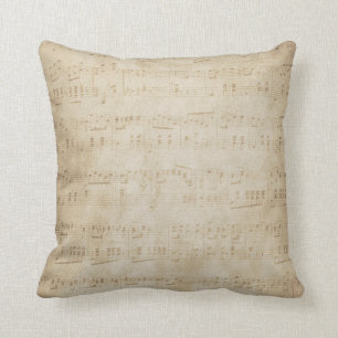 Vintage Music Note Cushion