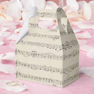 Vintage Music Note Favour Box