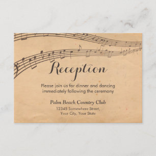 Vintage Music Notes Musical Wedding Reception