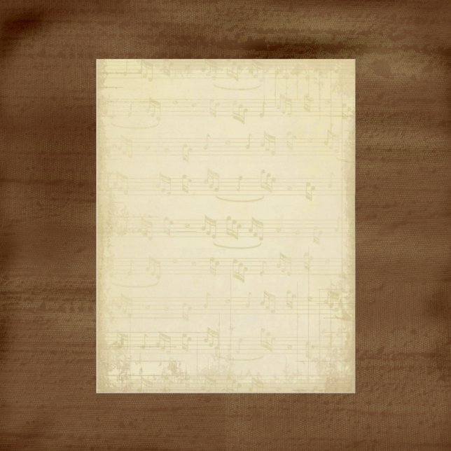 Vintage Music Notes Scrapbook Paper (Creator Uploaded)