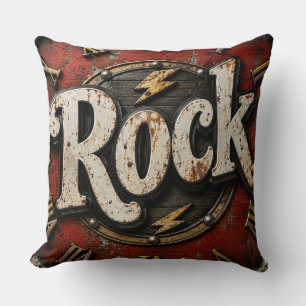 Vintage Music Rock & Roll Guitar Studio Music Lve Cushion