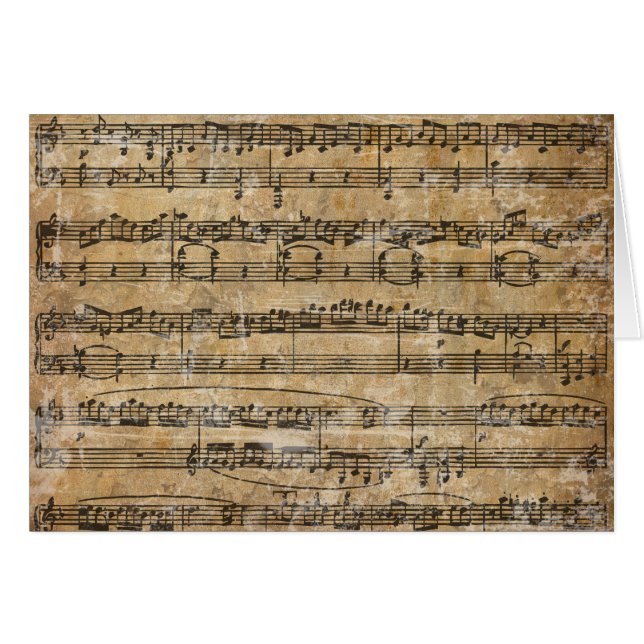 Vintage Music Sheet (Front Horizontal)